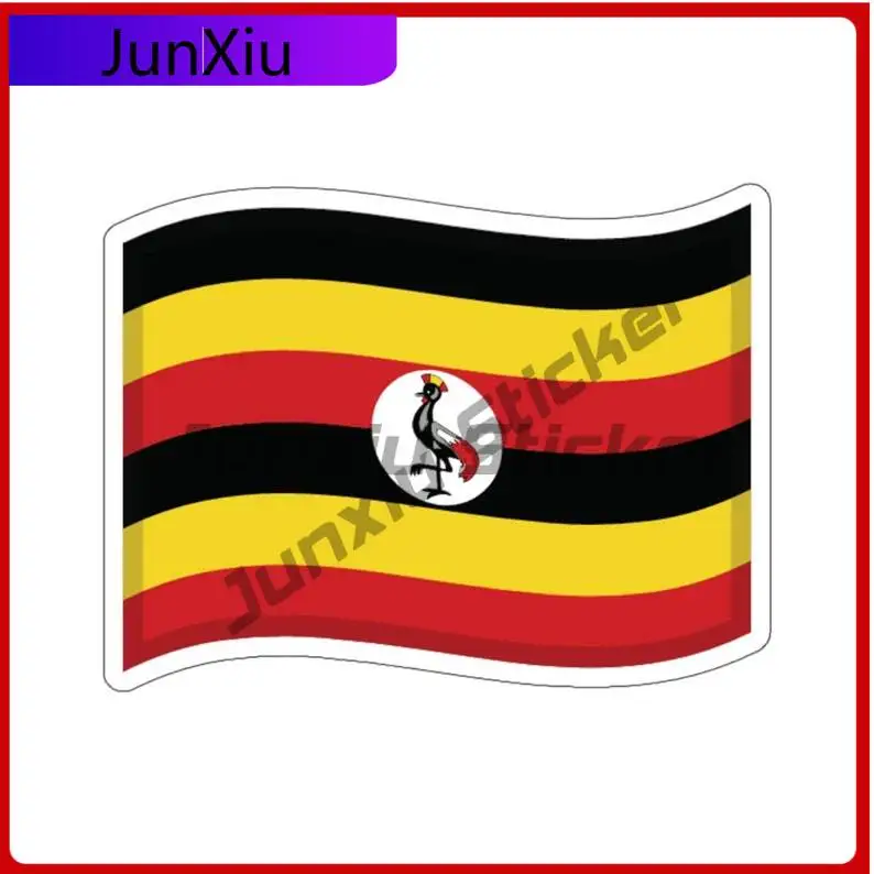

Ugandan Drift Flag Sticker Uganda Exterior Decal Accessories Decorations For Laptop Bumper Window Phone Trunk Windshield Guitar