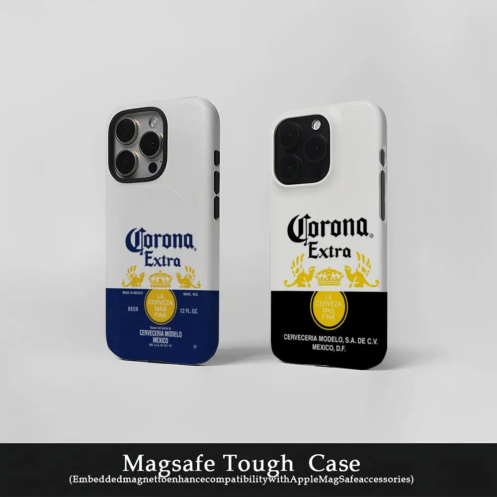 

Corona Extra beer Phone Case Film Korean INS for iPhone 16 15 14 13 12 11 Pro Max Plus Luxury Magnetic Double-layer Cover