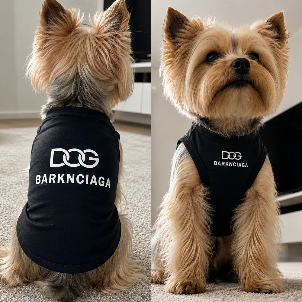 Camiseta para Perro, Ropa de Primavera, Verano y Otoño, para Perros Pequeños y Medianos, Chihuahua, Yorkie, Frenchie, Camiseta con Estampado de Moda para Cachorros