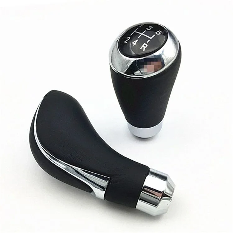 

5 Speed 5R Car Leather Auto Gear Shift Knob Manual Transmission Aluminum Alloy Automatic AT MT Fit For Honda Toyota Nissan