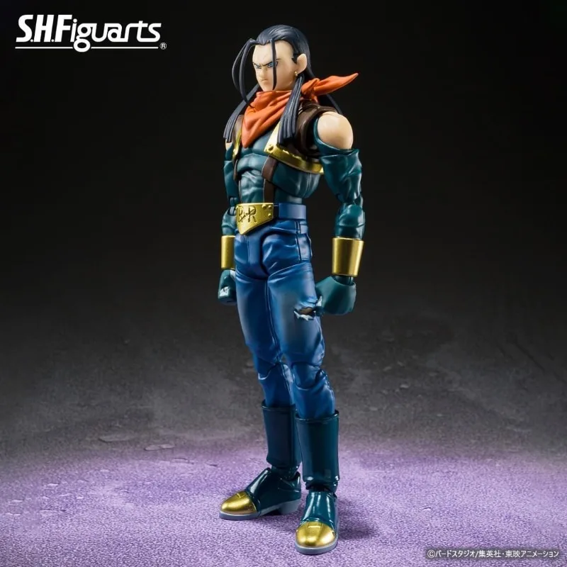 Original In Stock Bandai S.H.Figuarts SHF Dragon Ball GT Super Android 17 Anime Action Figure Toy Gift Model Collection Hobby