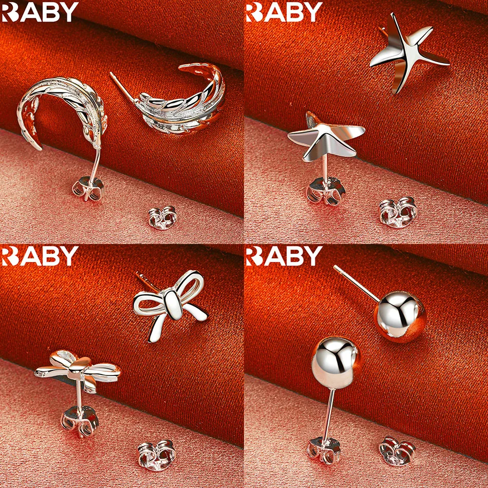 

URBABY 925 Sterling Silver Earrings Stud Earrings For Women Creativity Gifts Street All-match Party And Daily Wear