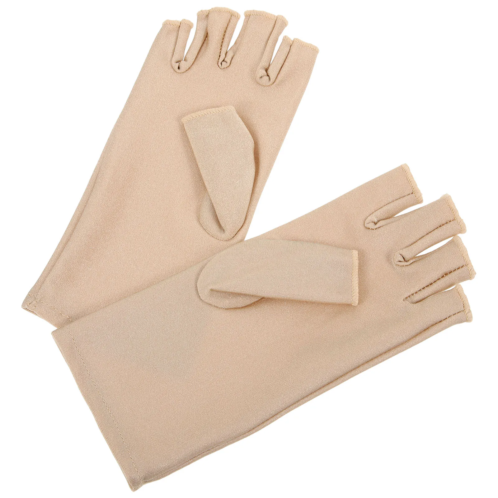 

1pcs 1 Pair Fingerless Gloves Protection Half Finger Gloves Anti UV Cycling Driving Lightweight for Women Grey Thin