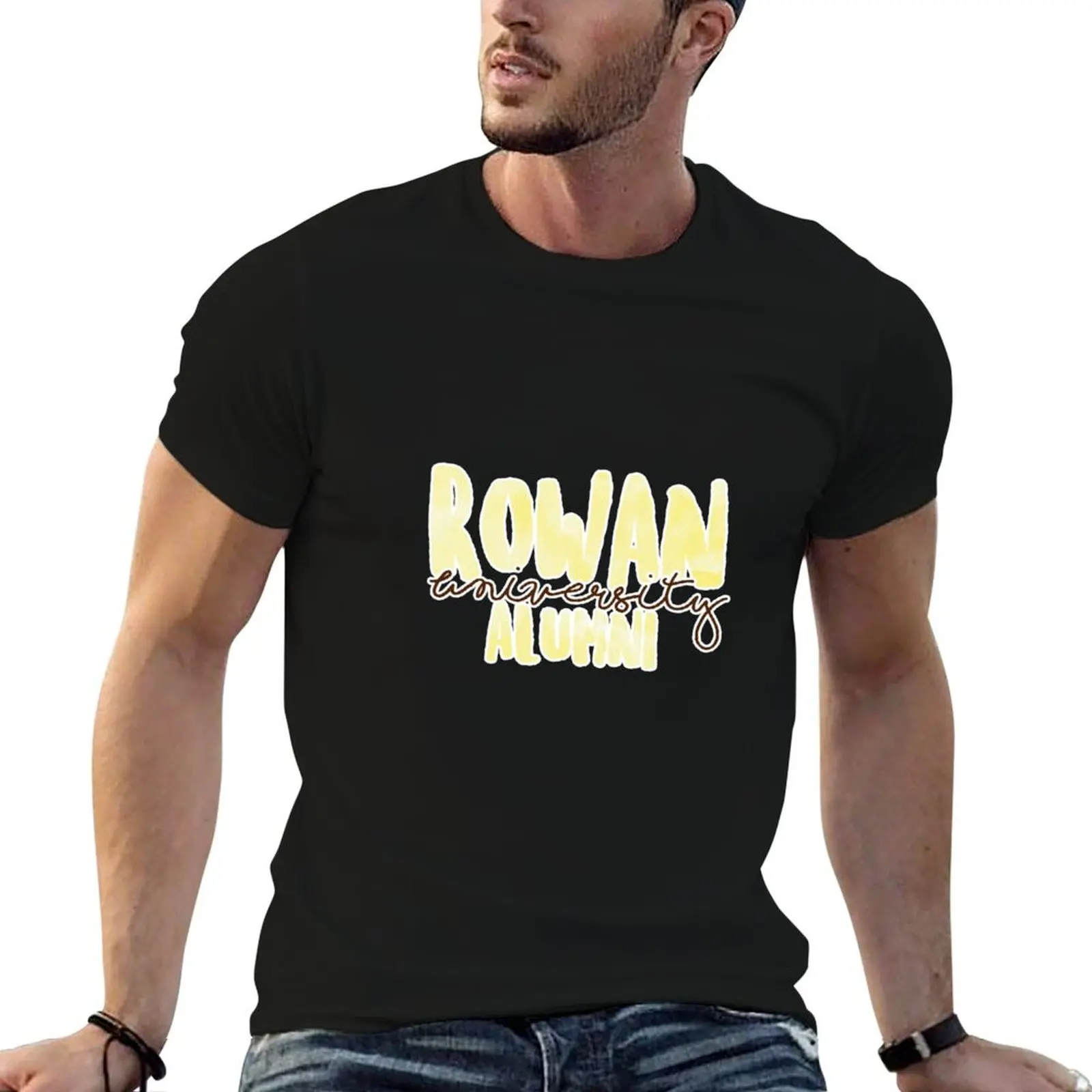 Rowan University Alumni (2) T-Shirt Outdoor Work Short Sleeve Top