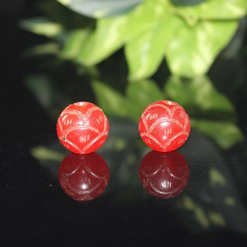 Antique-style red jade round , loose beads, accessories, components are fashionable and versatile