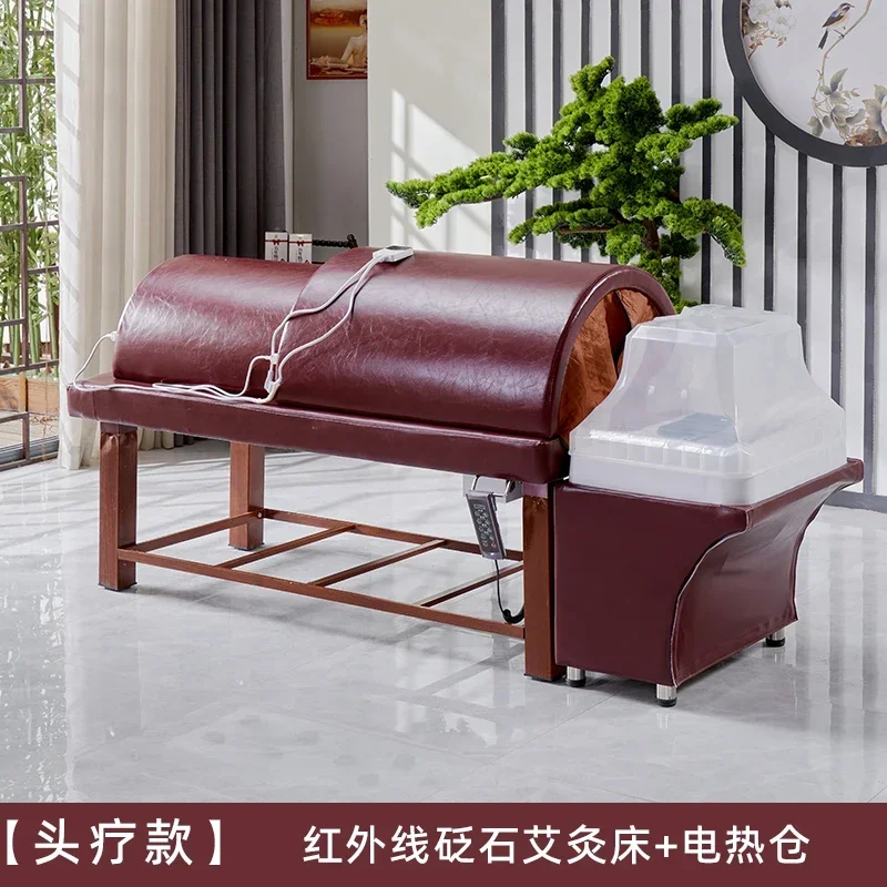 Smoke-Free Moxibustion Bed Automatic Fumigation Physiotherapy Bed Whole Body Moxibustion Beauty Salon Massage Bed