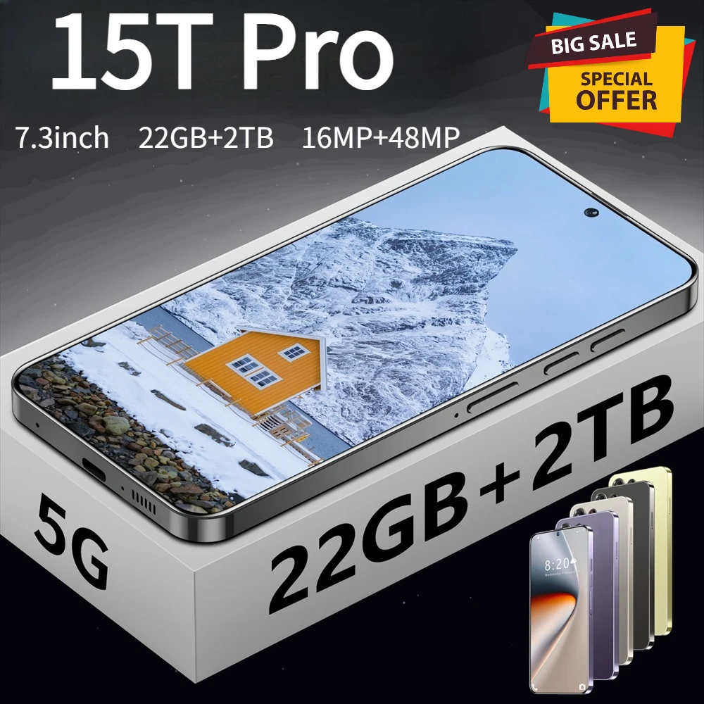 Smartphone 15T Pro Original 7800mAh Handy Gesichtserkennung Mobiltelefone …