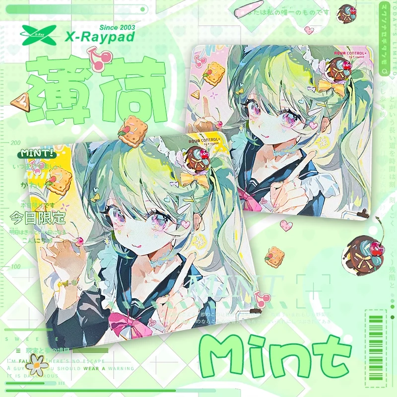 X-Raypad Aqua Control Plus alfombrillas de ratón para juegos AC + alfombrillas de ratón de menta alfombrilla de ratón para juegos 450x400x4mm personalizada para accesorios de oficina para jugadores