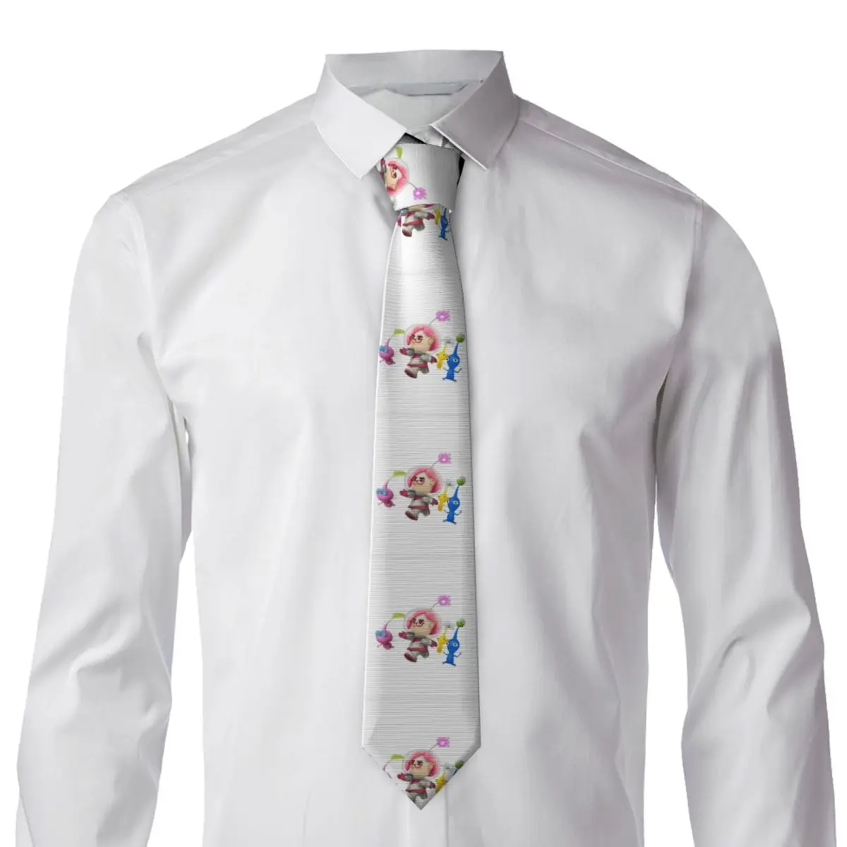 Pikmin Characters (3) Necktie for Men Silk Polyester 8 cm Neck Ties Party Business Tie Casual Gravatas
