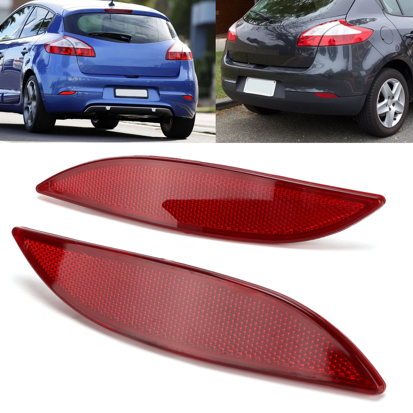 

1 пара отражателей заднего бампера 265650004R, замена деталей для Megane III Fluence