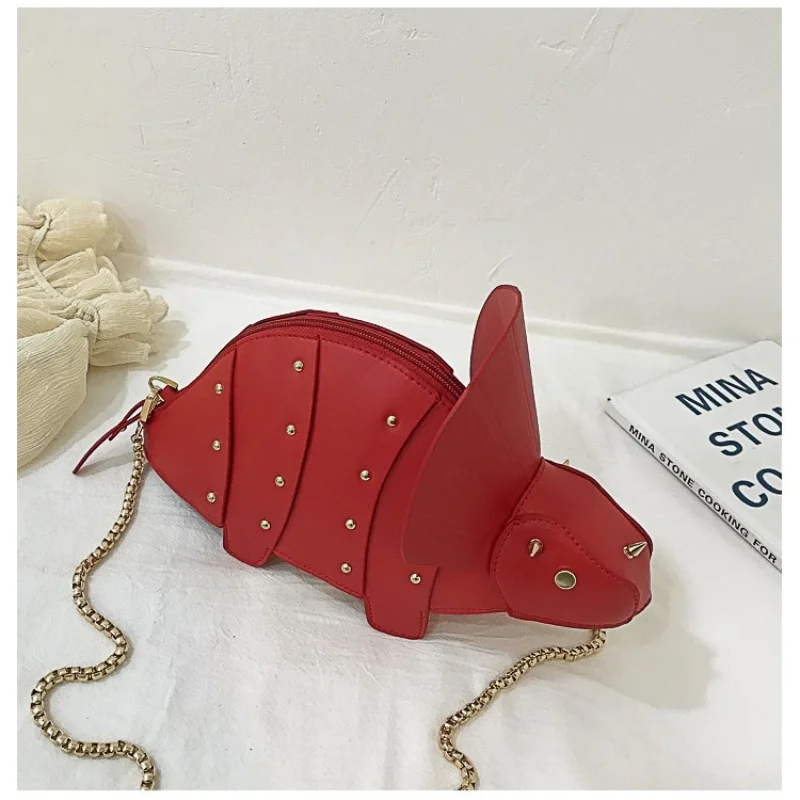 

Triceratops Mini Crossbody Bag for Women Purses and Handbags Fashion Shoulder Chain Bag Clutch Chic Girl's Designer Bags