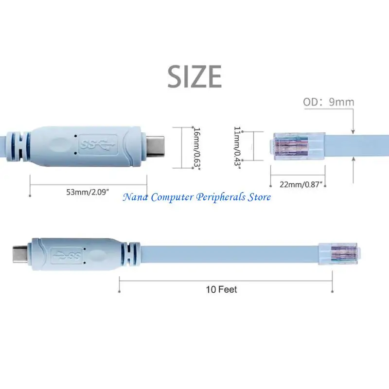 F68C USB ke RJ45 8P8C Konsol Kecepatan Tinggi dengan Chip FT232RL untuk Router Konsol