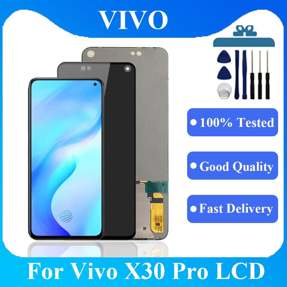 Original For Vivo X30 Pro V1938T LCD Display Screen Touch Digitizer Panel Assembly Replacement For Vivo X30 Pro  Screen