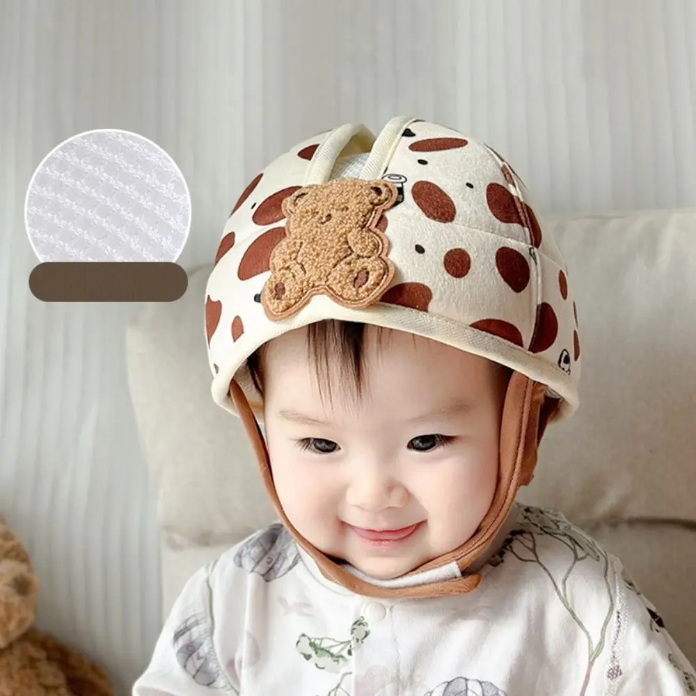 Cartoon Baby Safety Helmet Adjustable Protective Toddler Head Protection Hat Anti-fall Pad Breathable Baby Safety Headgears