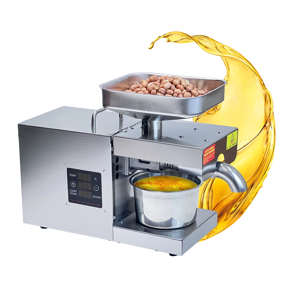 

2023 upgraded version home use coconut automatic peanut mini oil press machine sunflower cold pressers