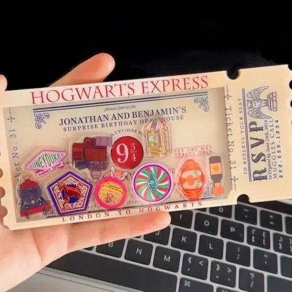 New Harry Potter Hogwarts Christmas Express Ticket Stick Shake, New Cartoon Cute Birthday Gift, Children's Toy - view 3