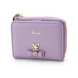 Sanrio Hello Kitty Wallets PU Leather Cinnamoroll Card Holders Casual Kuromi Money Bag My Melody Coin Purse Bag