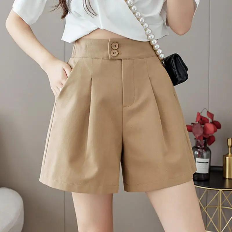 

Women's Loose Korean Style with Shorts High Waist A-line Wide-leg Pants Versatile Casual Pants