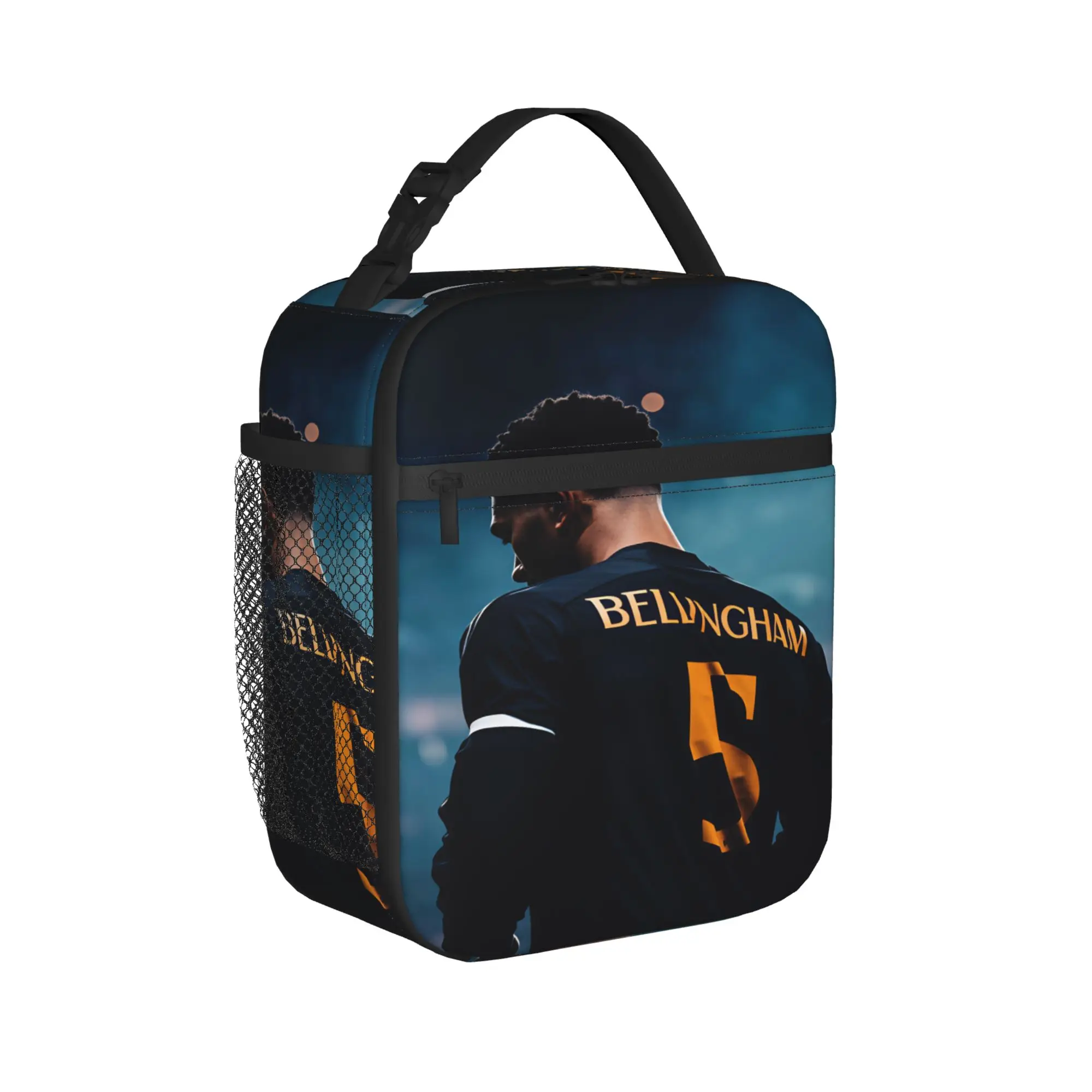 Jude-Bellingham Lunch Bag For Women  Graphic Lunch Box Fashion Travel Cooler Bag Convenient Waterproof Thermal Tote Handbags