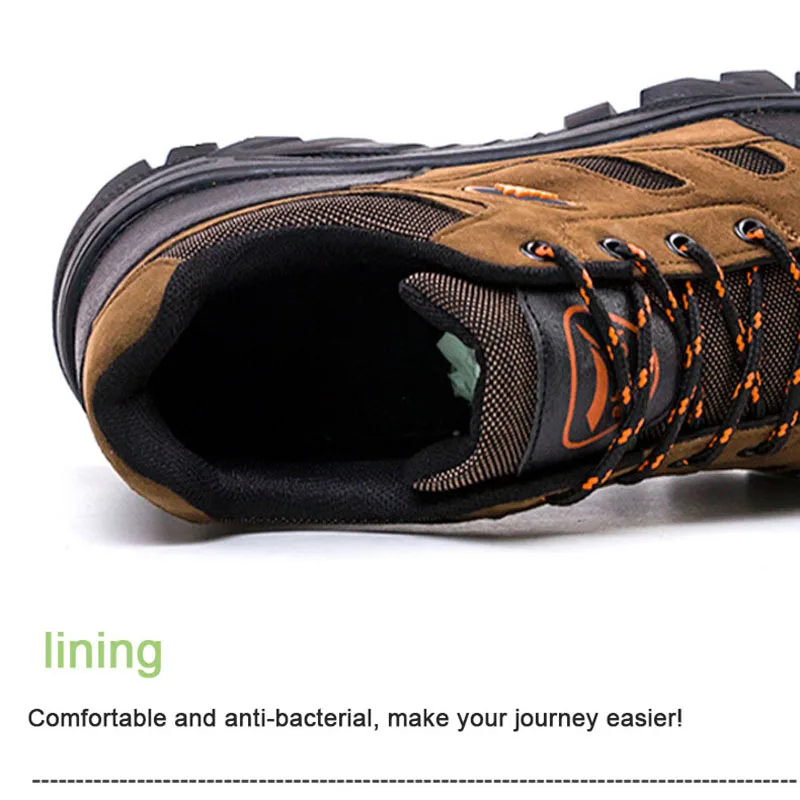 Oulylan Sports Hiking Shoes Men Winter Outdoor Climbing Shoes Non - slip Warm Lace-up Casual Trekking Sneakers Big Size