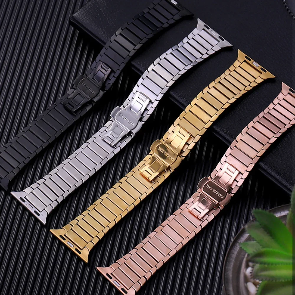 Metalowy pasek do Apple Watch 45mm 49mm 44mm 40mm 41/42/46mm Bransoleta ze stali nierdzewnej iWatch Ultra 2 11 10 9 8 7 6 5 4 Correa