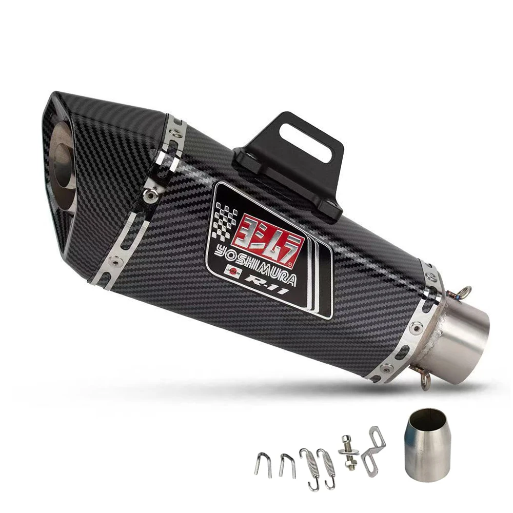 Universele 51mm Motorfiets Uitlaat Met DB Killer Sticker Uitlaat Voor Z900 Z400 Ninja400 300 ZX6R GSX250R R3 R6 R25 MT07 CBR300R