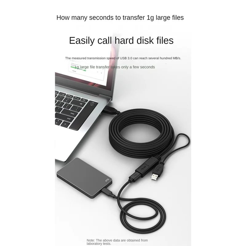 Cable de extensión USB 3.0 Cable de extensión activo macho a hembra Repetidor USB con amplificador de señal 49,2 pies/15 metros, duradero