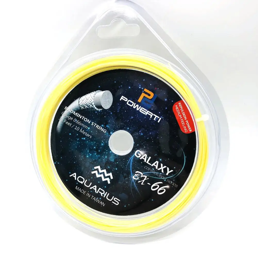 Línea de bádminton Bx66 de alta elasticidad, 0,66mm, 24lbs-30lbs, cuerdas de red de bádminton para atletas aficionados profesionales