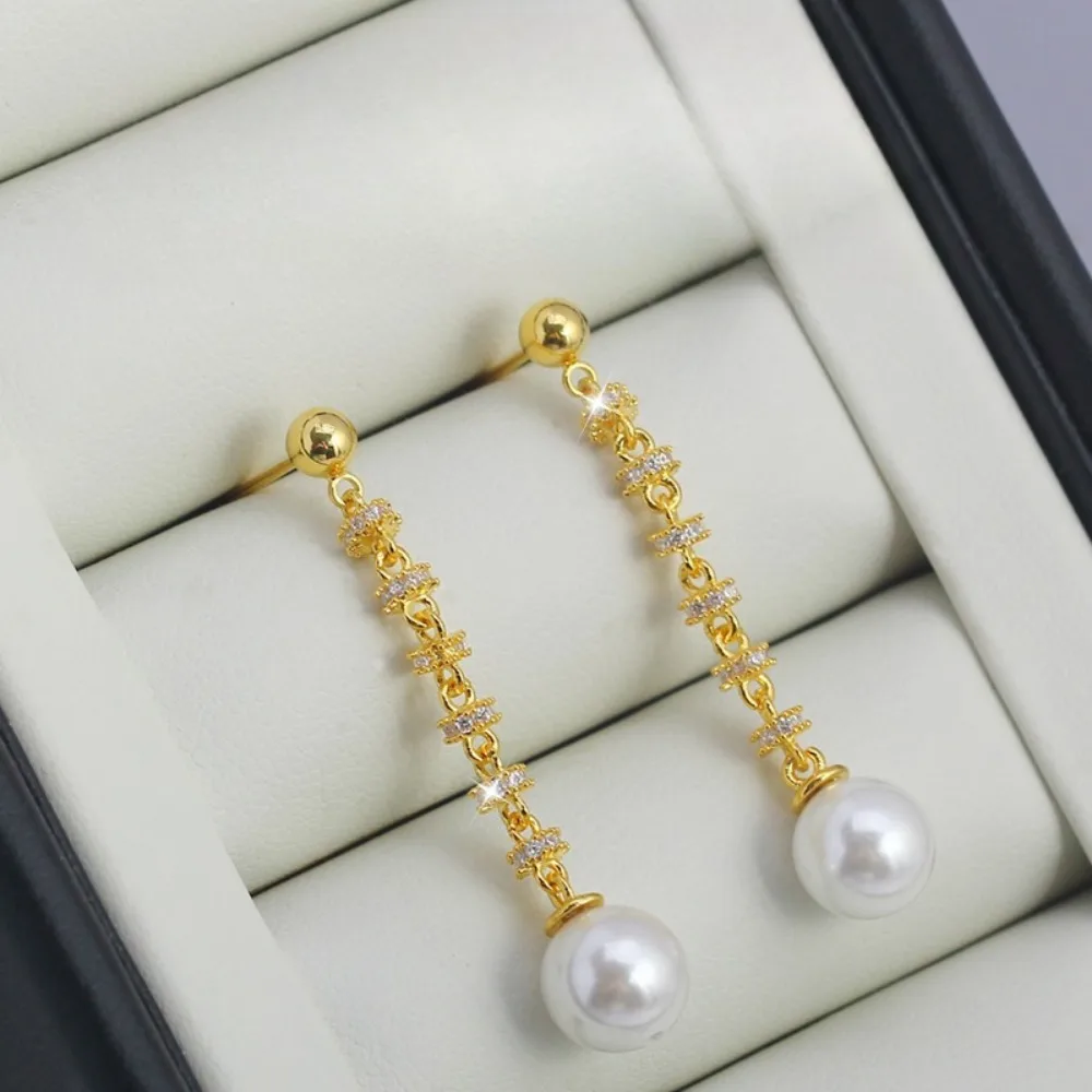 

4PCS S925 Sterling Silver Needle 18K Gold Wrapped Plated Brass Earring Settings Diy Jewelry Pearl Earrings Accessories