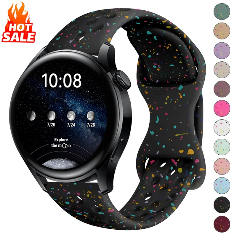 20mm 22mm Sport Silicone Strap for Samsung Galaxy Watch 7 6 5 4 40mm 44mm Wristband for Huawei GT6 5Pro 4 GT3 46mm Band Bracelet