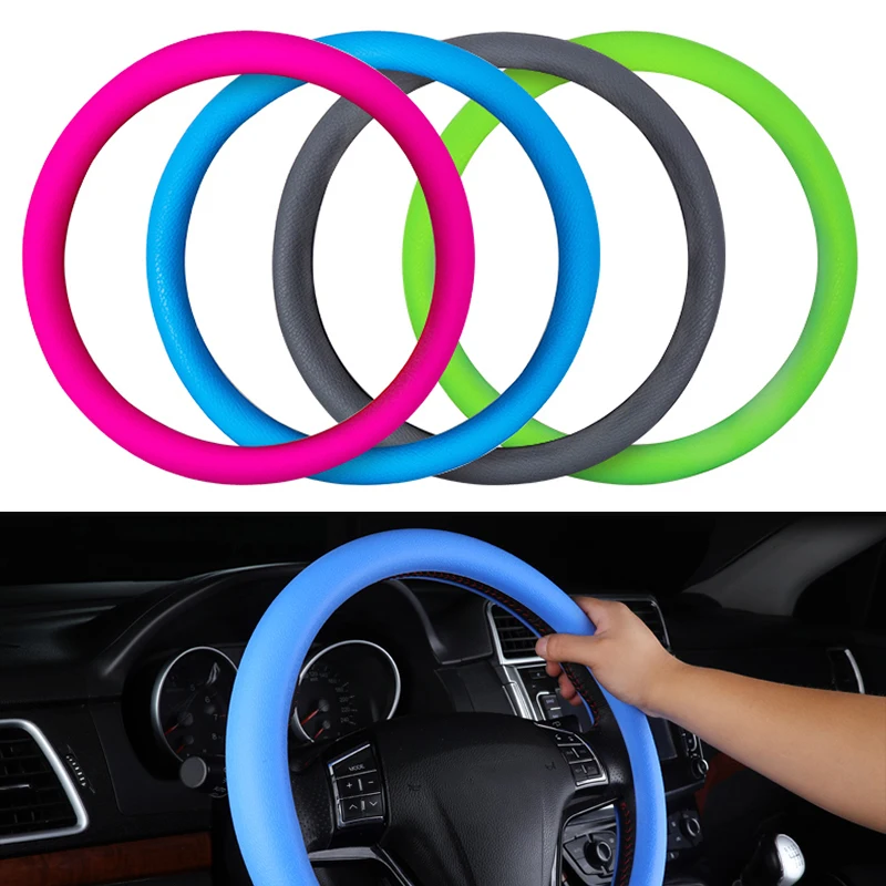 

Car Silicone Steering Wheel Cover Car Accessories For BMW KIA Audi SEAT Skoda Peugeot Ford LADA Suzuki Mazda Nissan Toyota etc.