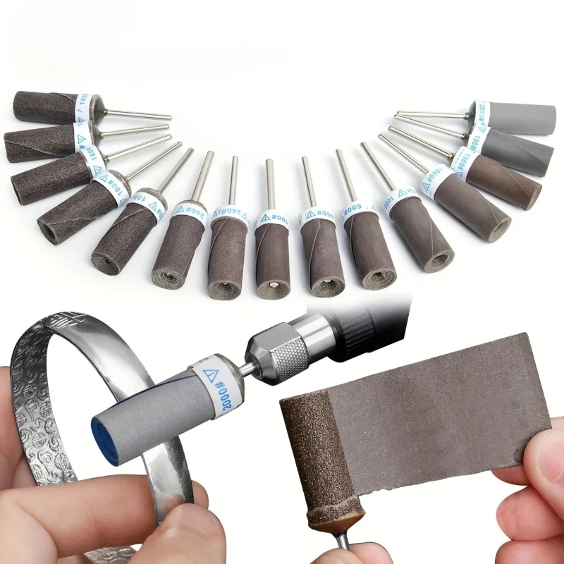 

2.35mm Shank Sandpaper Stick - Mirror Polishing Grinding Rod, Accessory for Electric Rotary Tools