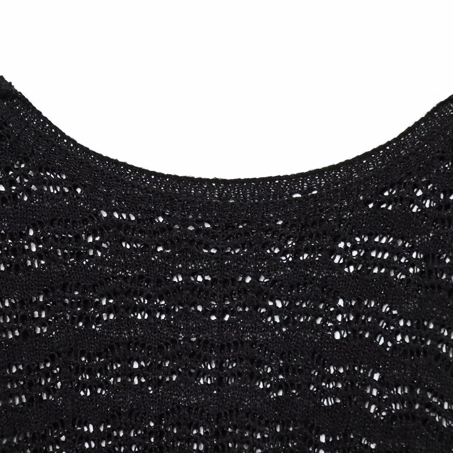 JNLEAOG Autumn New Women's Knitted ort Top Eyelet Me Knitwear Casual Loose Fit Long Sve round Ne Pullover Polyester ...