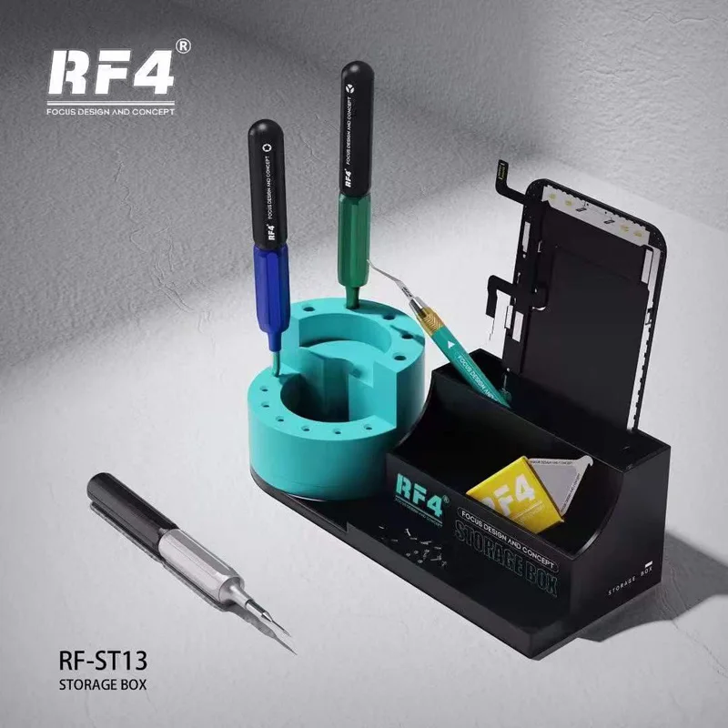 RF4 RF-ST13 Multifunctional Storage Box Accessories Storage Box for Mobile Phone Repair Desktop Tweezers Holder