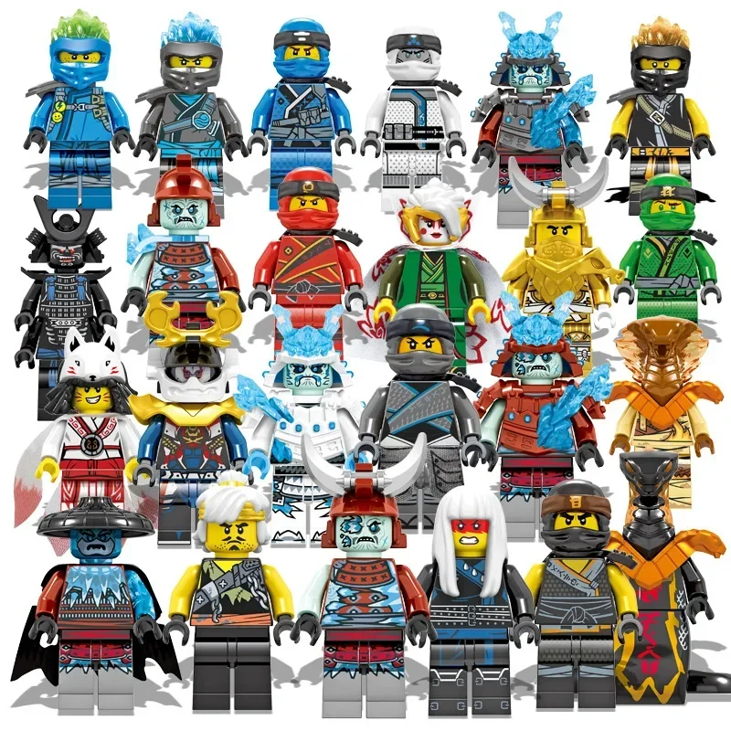 24 шт. фигурки ниндзя Garmadon Jay Zane Kai Nya Lloyd Samukai Cole Harumi Violet Pyro Snake Morro Building Block детские игрушки