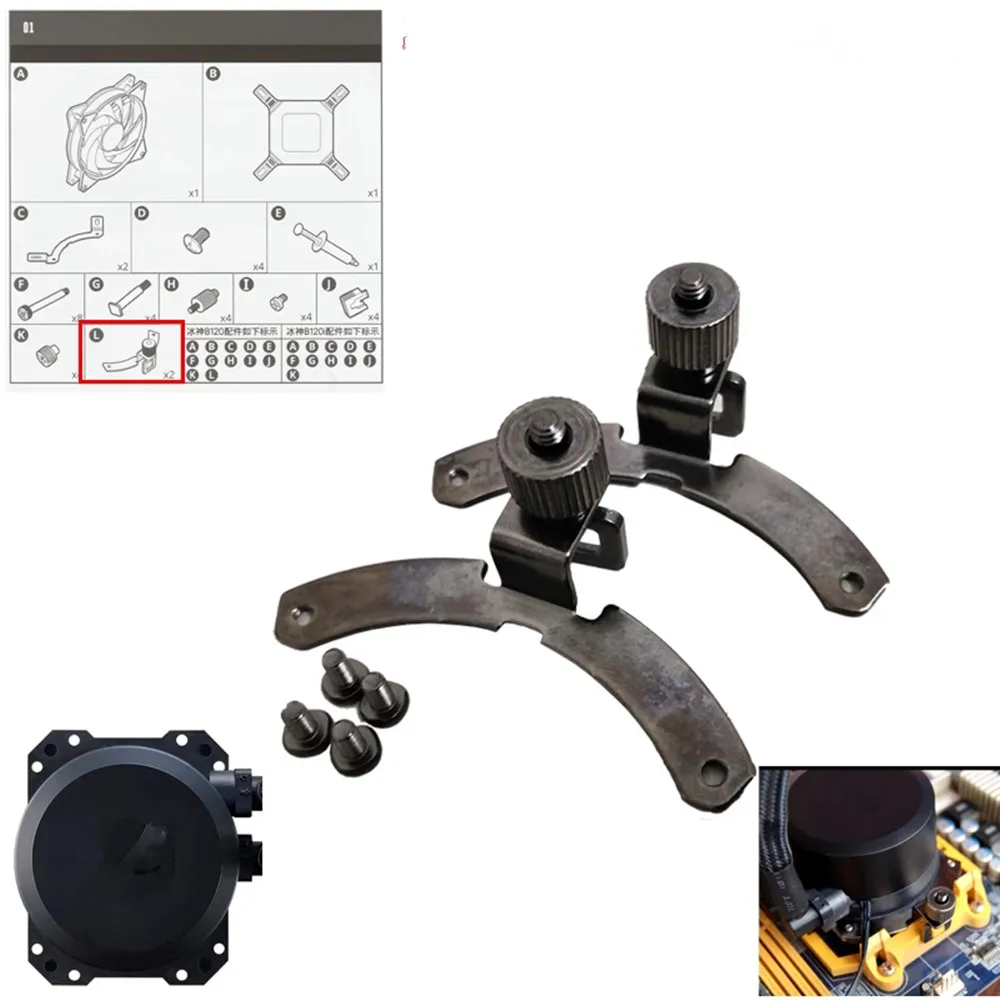 

For Cooler Master B120 B120i B240 Accessories AMD Buckle Kit AM4 Installation Fixing wear-resistant Buckle With Small Screws Kit