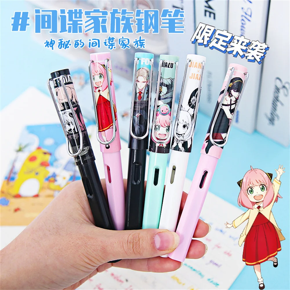 2 pcs Demon Slayer Cartoon Pen Comics Animation High Quality Ink Bag Dual Purpose Pen School Supplies Office Stationery Gift