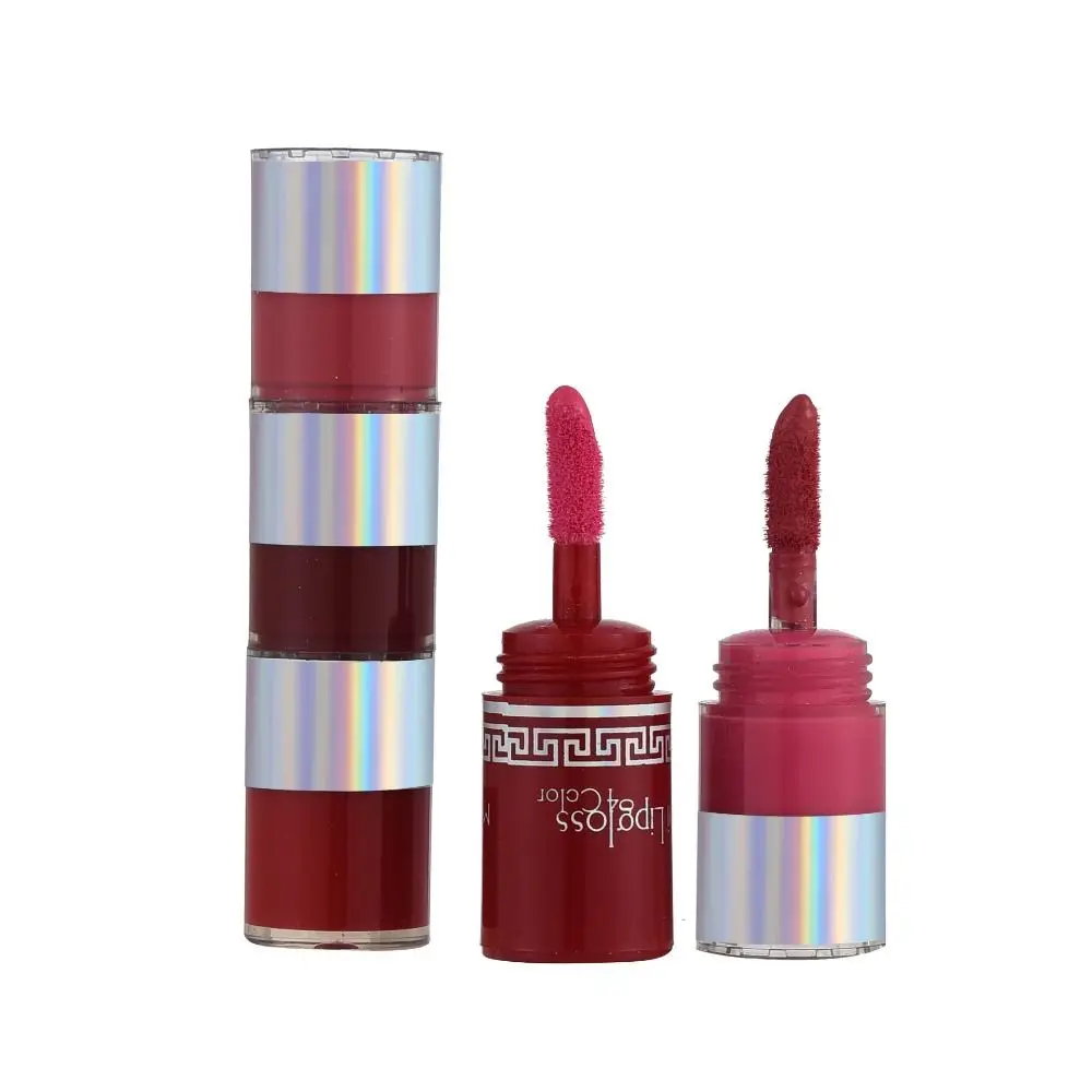 Women Lipstick 4-Color Waterproof Matte Lip Balm 4 In 1 Lasting Non Stick Cup Liquid Lipstick Maquillaje Sexy Lipstick Lip Gloss