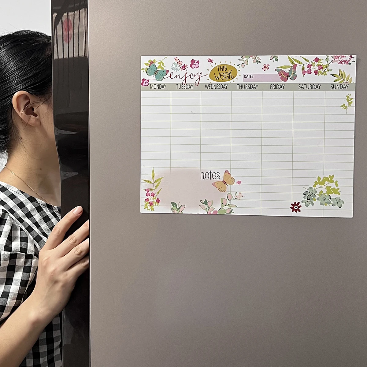 1 magnetic refrigerator sticker message board with erasable soft whiteboard sticker weekly schedule