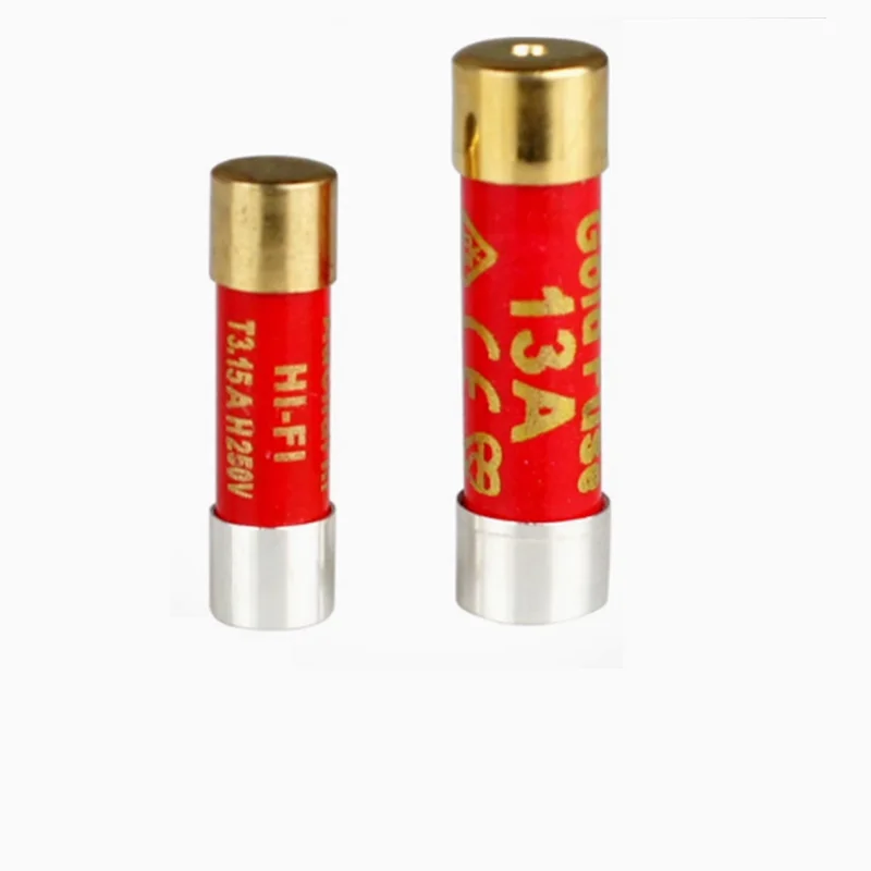 1PCS 250V 5x20mm HiFi audiophile grade single crystal pure silver nano fuse with gold-plated cap audio fuse