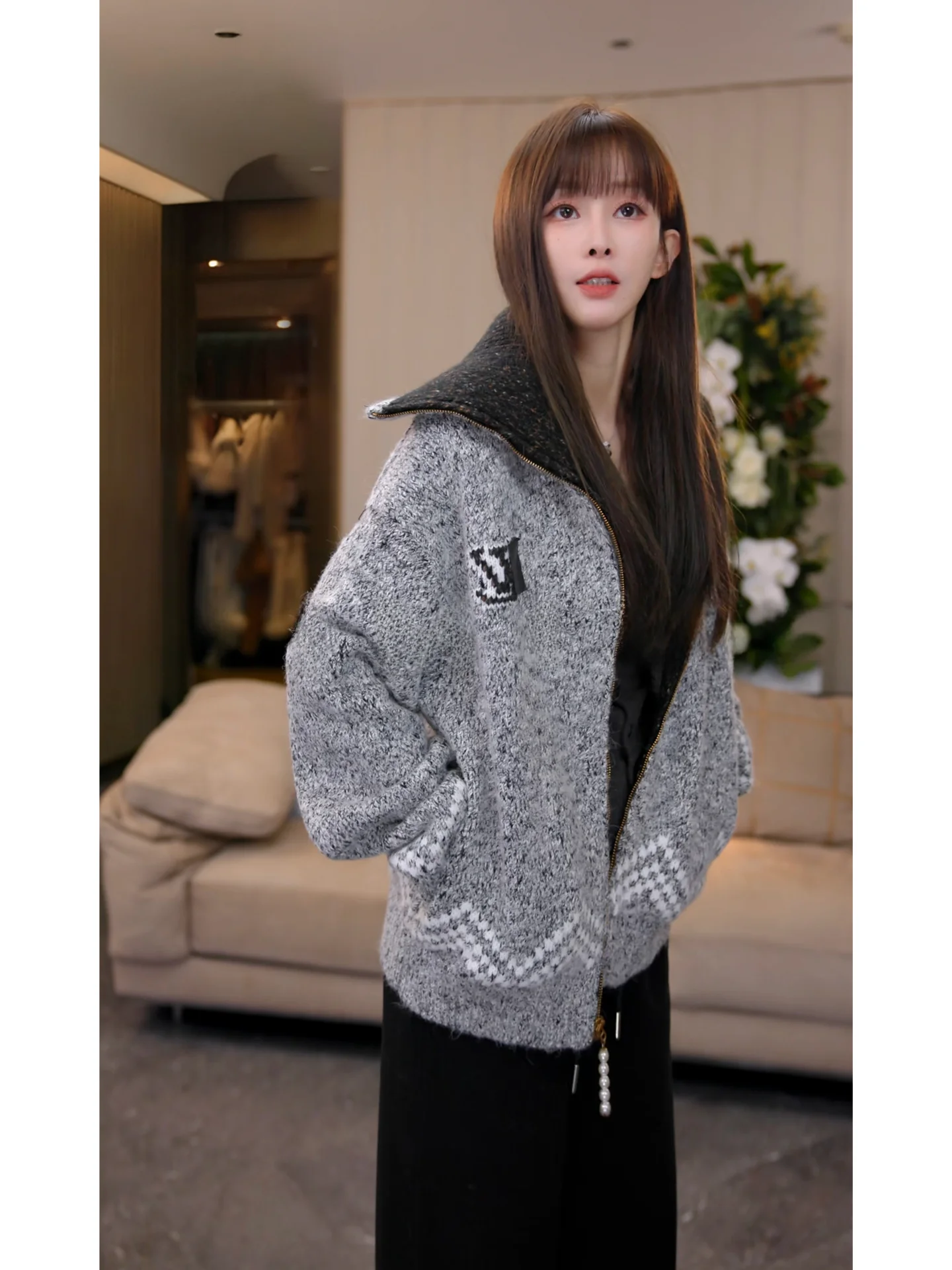 

Ретро-кардиган с вышивкой в стиле яхтенной элегантности, низкий профиль, роскошный, в стиле Old Money, непринужденный, модный, верхняя одежда, женский шерстяной кардиган L...