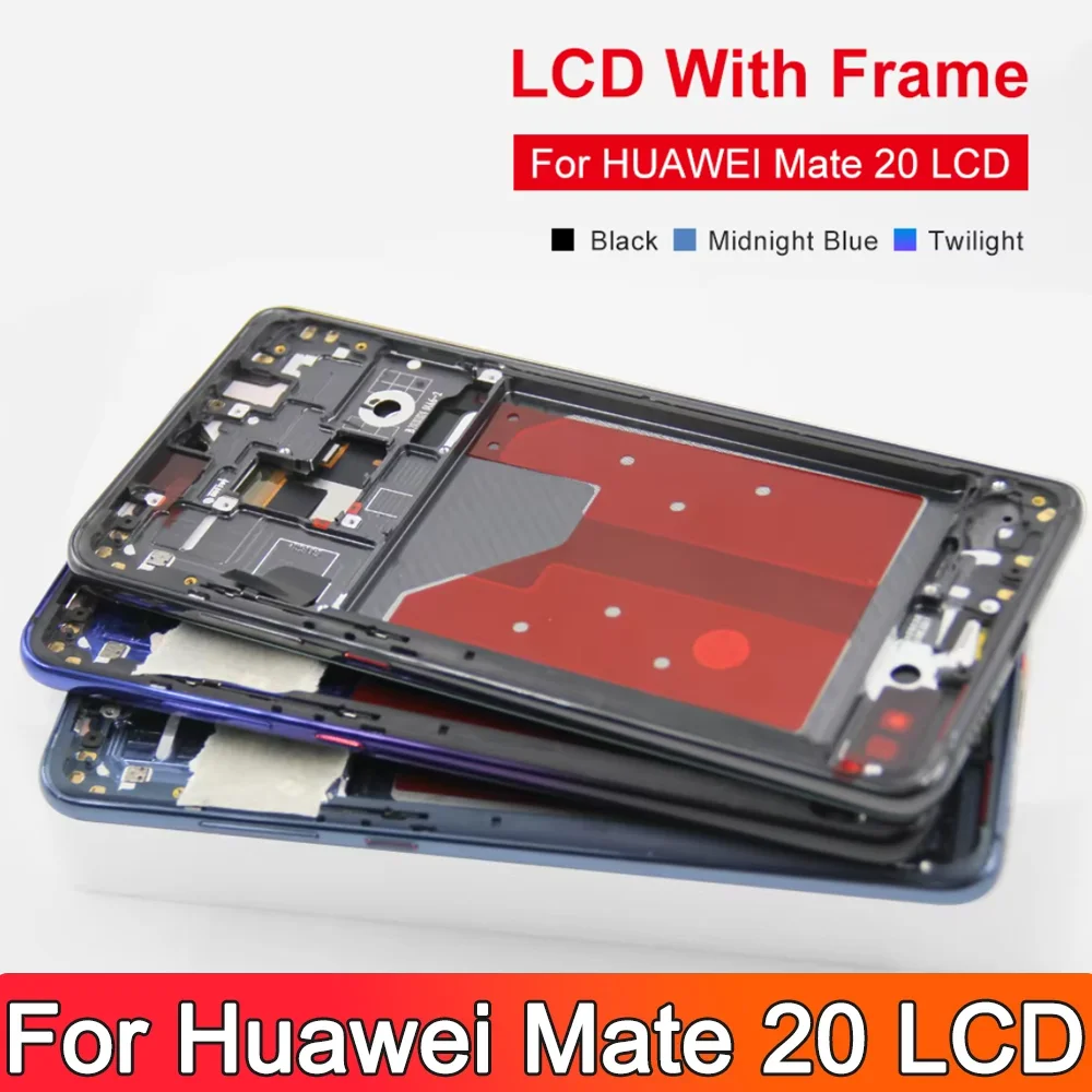 6.53\'\' Tested For Huawei Mate 20 LCD Touch Screen Digitizer Assembly For Mate 20 SNE-AL00 SNE-LX1 Display Replacement Parts