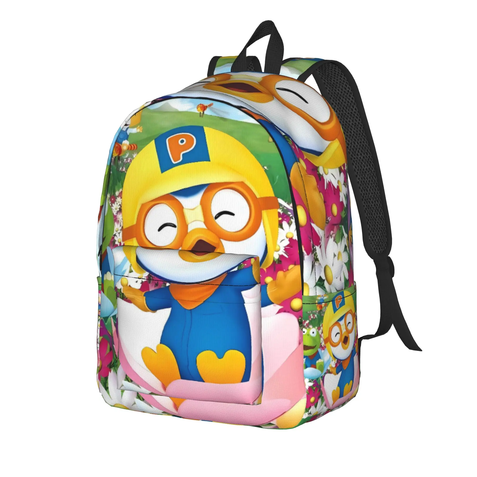 PororoS Backpack  Daily Backpacks Student Unisex Style School Bags Designer Print Rucksack