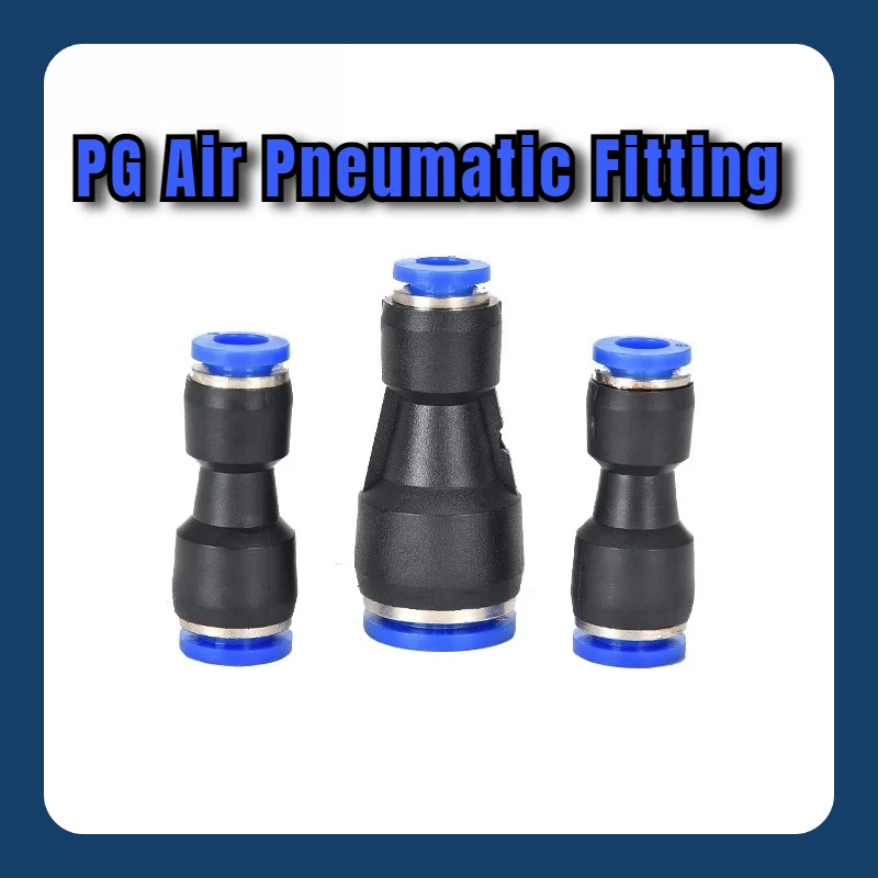 5/10/20Pcs PG Air Pneumatic Fitting Reducing Joint 4/6/8/10/12/14/16mm Hose Tube Push In Straight Gas Fittings Quick Connector