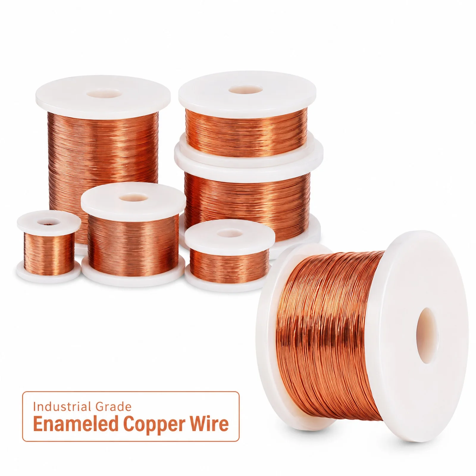 Enameled Copper Wire Diameter 0.04-1.2mm Superfine Conductive Coil - Plated Finish Industrial Grade Length 500 Meters-30 Meters