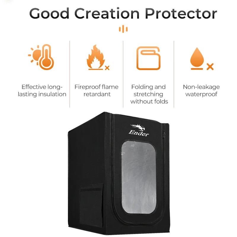 CREALITY Ender Series 3D Printer Enclosure Upgrade Fireproof Dustproof Constant Temperature 3D Printer Protective Cover Tent