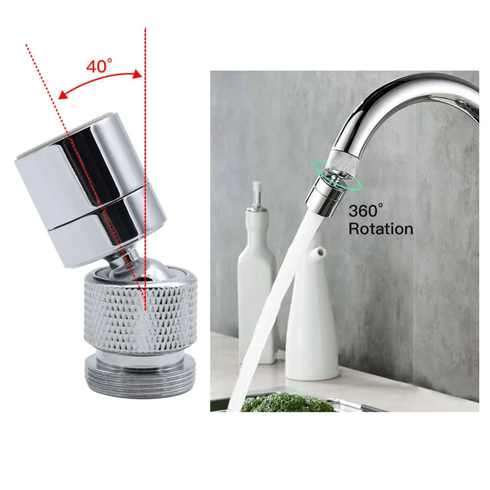 

Nozzle Faucet Aerator 360 Swivel Adapter Adjustable Anti-splash Bathroom Bubbler Filter Head Shower Tap Washbasin Water Saving