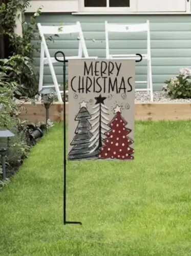 Merry Christmas Winter Beautiful trees ~ Holiday ~ Garden Flag ~ 12 x 18