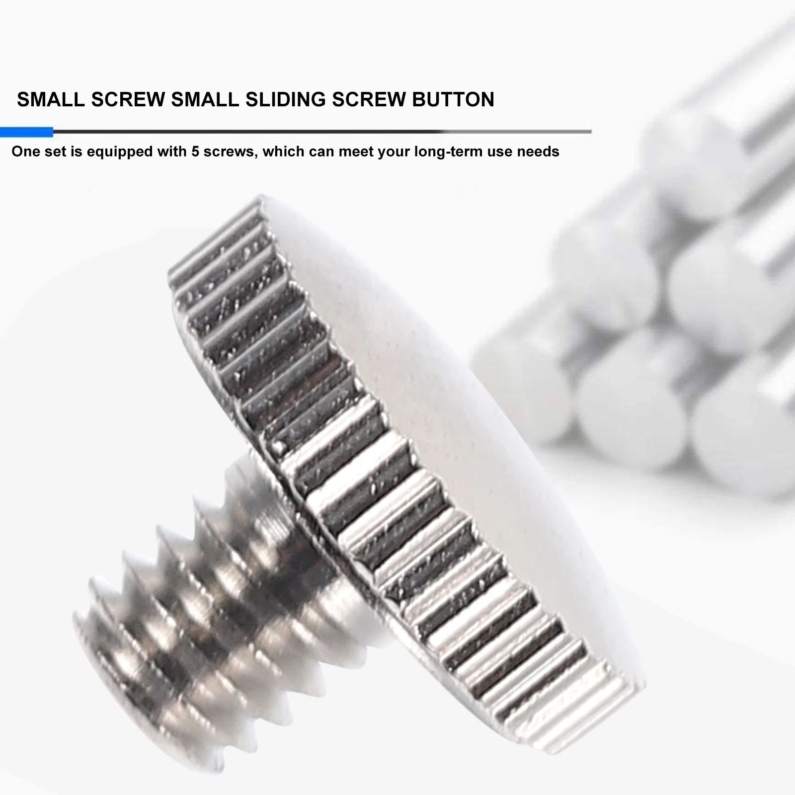 

5 PCS Knurled Sliding Screw Button Replacement Alloy Ring Wind Instruments Accessories