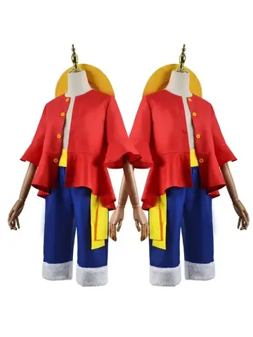 Anime Luffy Cosplay Kostümleri Maymun D Cosplay Takım Elbise Şapkalar Cadılar Bayramı Kadın Erkek Yetişkin Cos Üst Pantolon Hediyeler